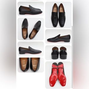 Christian Louboutin Dandelion Black Leather Slipper Loafer EU 42 - US 8.5-9